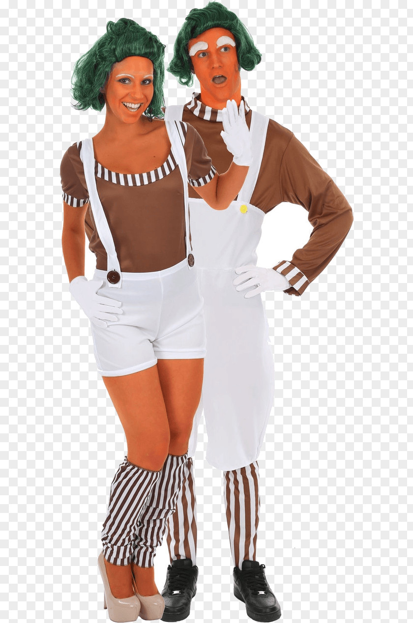 Fancy Dress Willy Wonka Charlie And The Chocolate Factory Oompa Loompa Costume Party PNG
