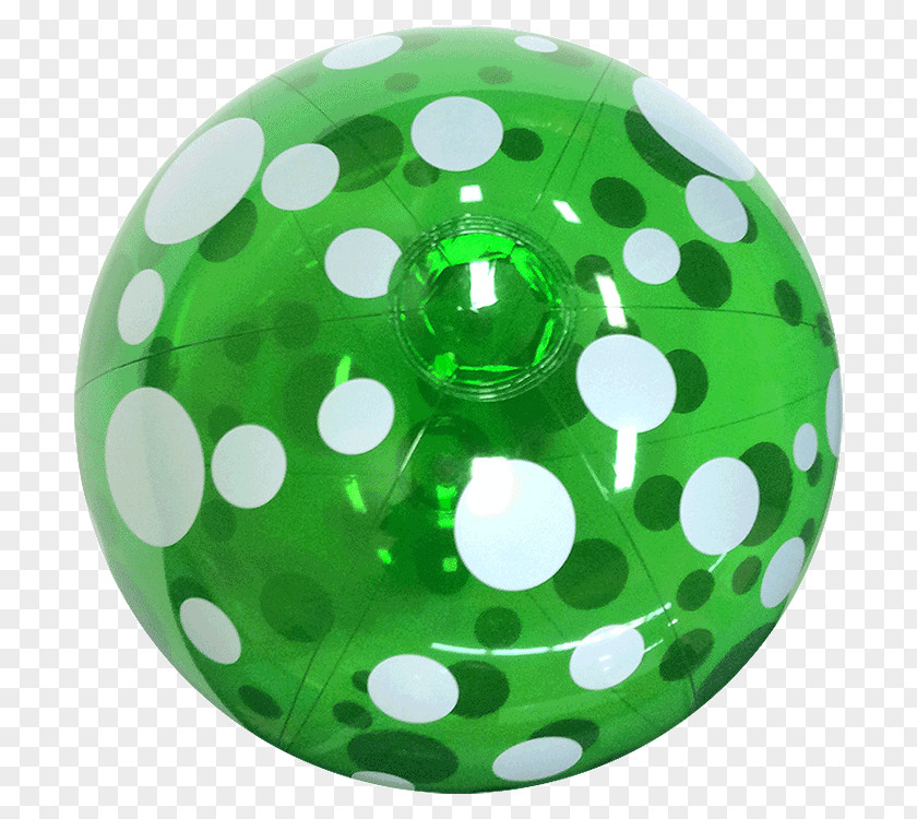 Green Polka Dots Beach Ball Dot Inch PNG