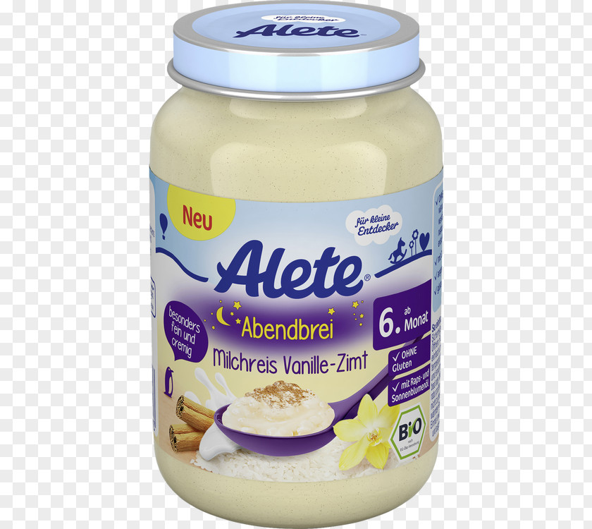 Rice Pudding Baby Food Semolina Milk Cinnamon PNG