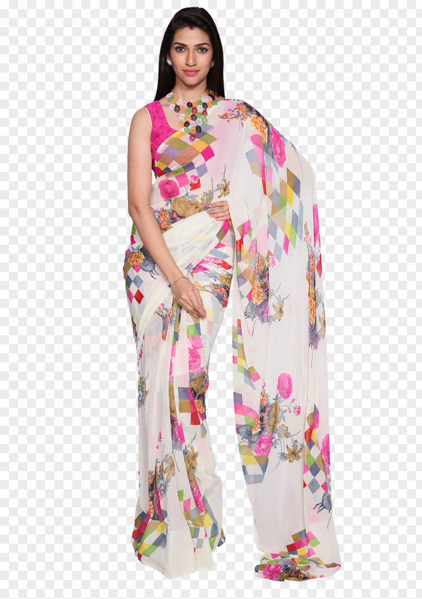 Sarees Sari Pink M PNG