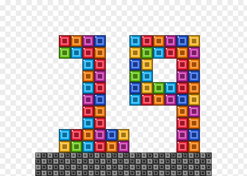 Tetris Logo Game Square Meter Number PNG