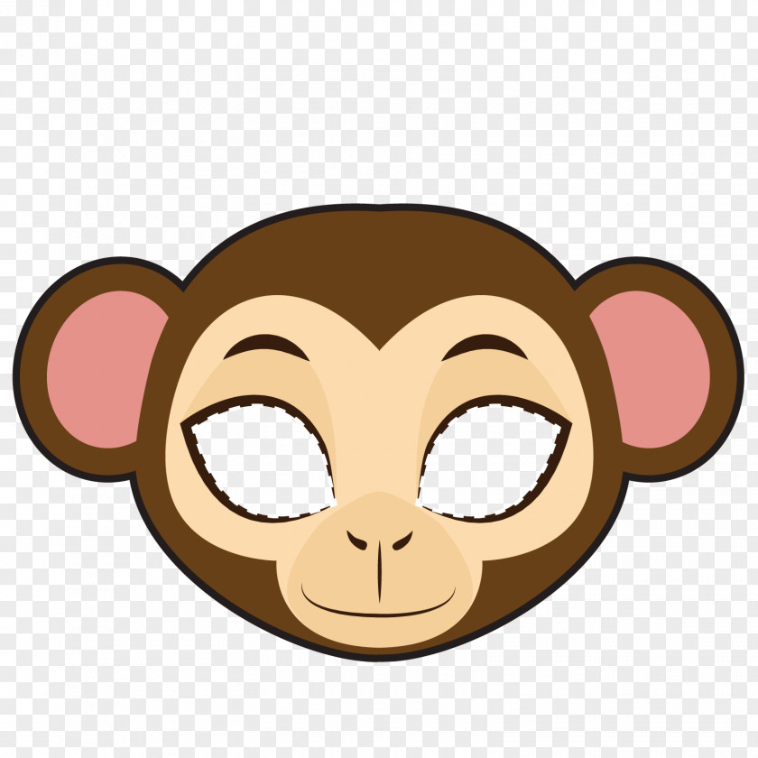 Vector Monkey Mask Clip Art PNG