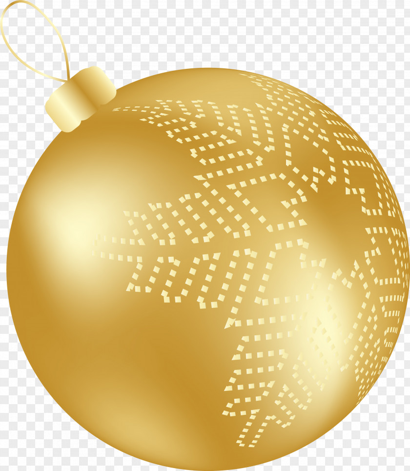 Gold Christmas Ornament Rush Day Sphere PNG