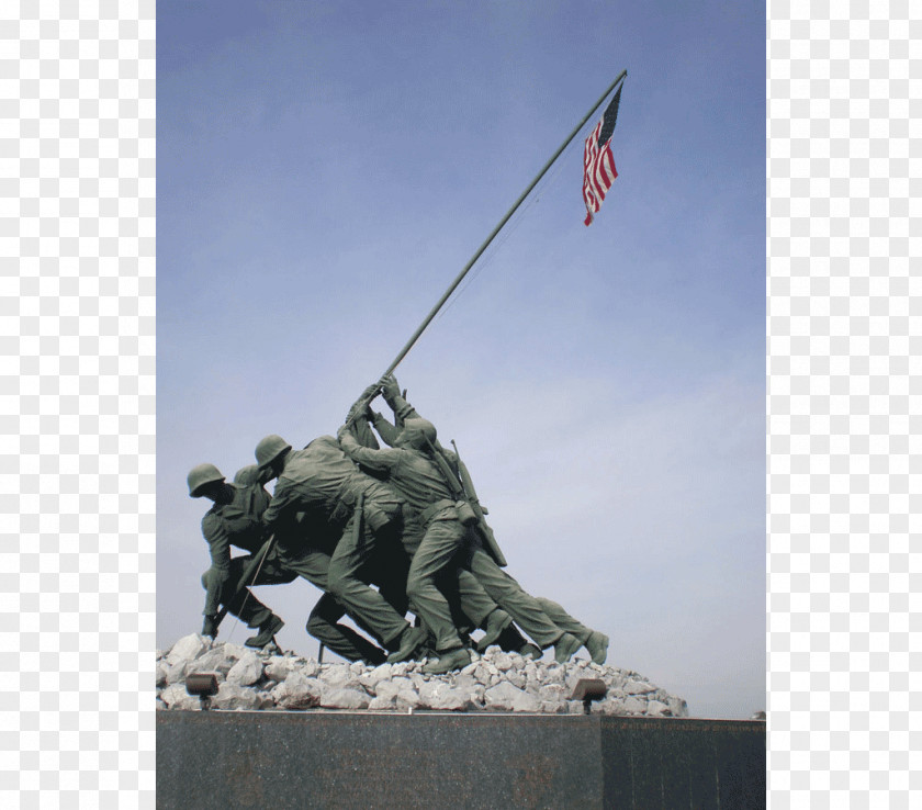 Soldiers' National Monument Marine Corps War Memorial Raising The Flag On Iwo Jima Battle Of Military Academy PNG