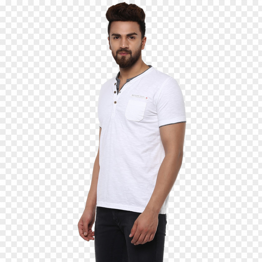 White Shirt Jeans T-shirt Polo Sleeve Collar PNG