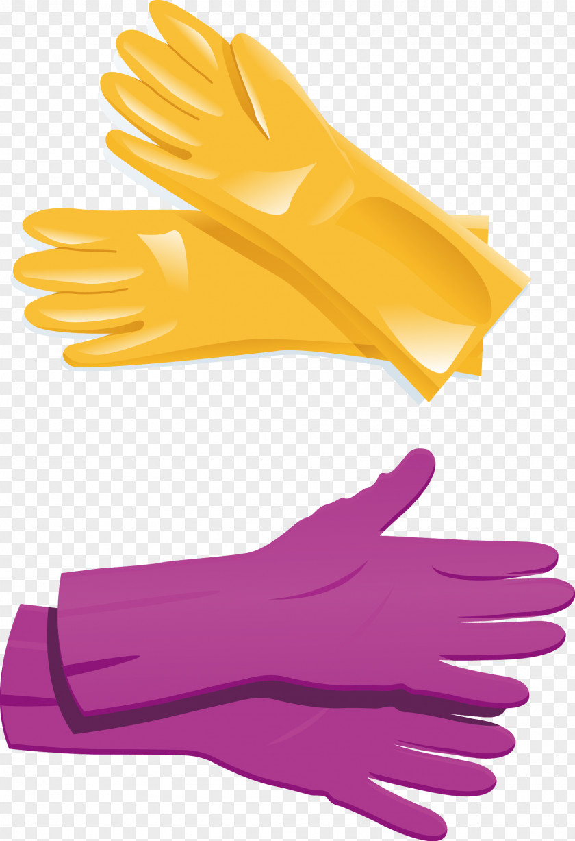 Vector Hand-painted Rubber Gloves Glove Icon PNG