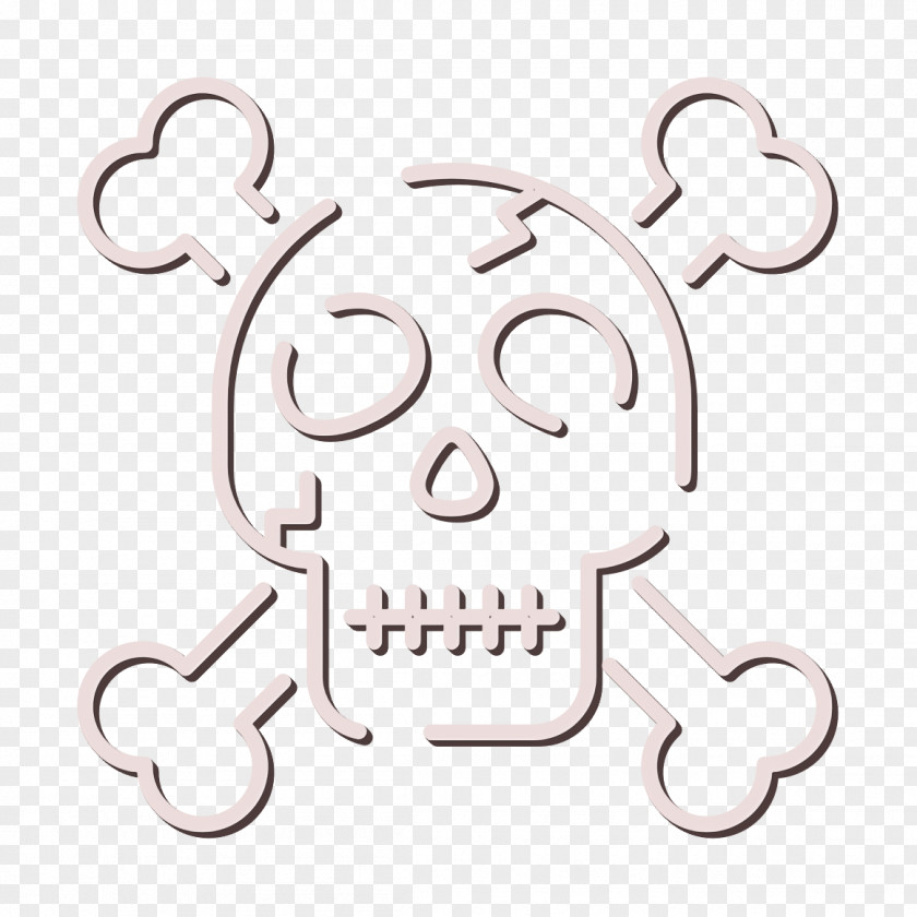 Line Art Cartoon Bone Icon Danger Dead PNG