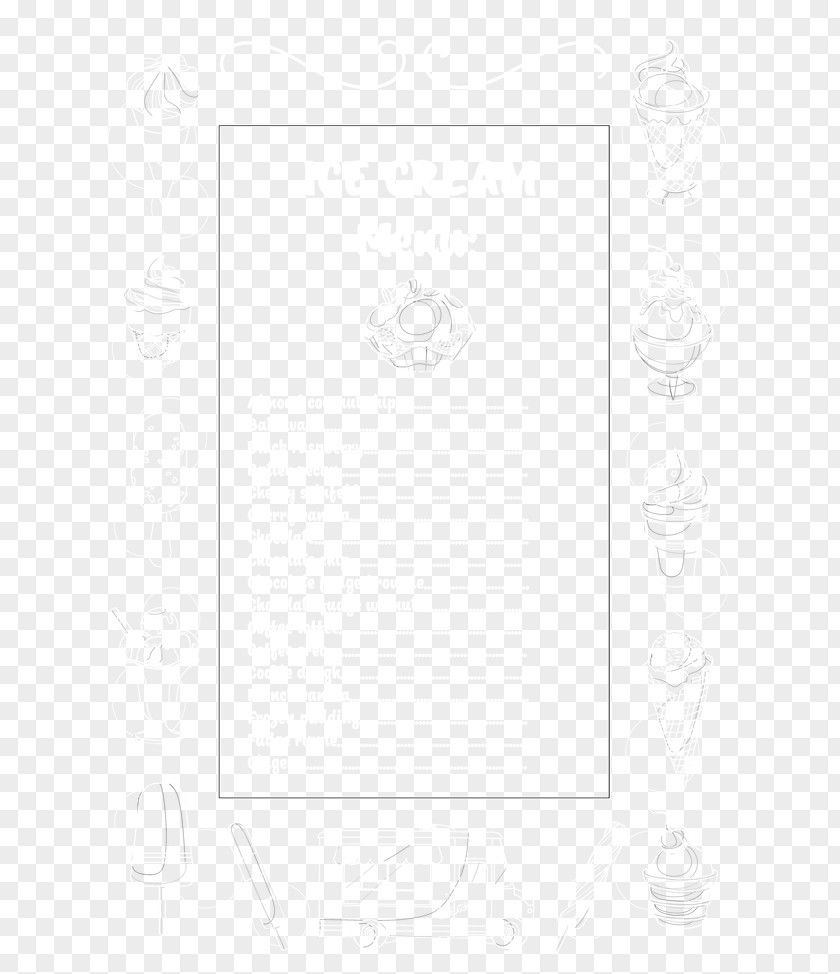 Line Menu And Other Desserts Vector Material White Black Angle Pattern PNG