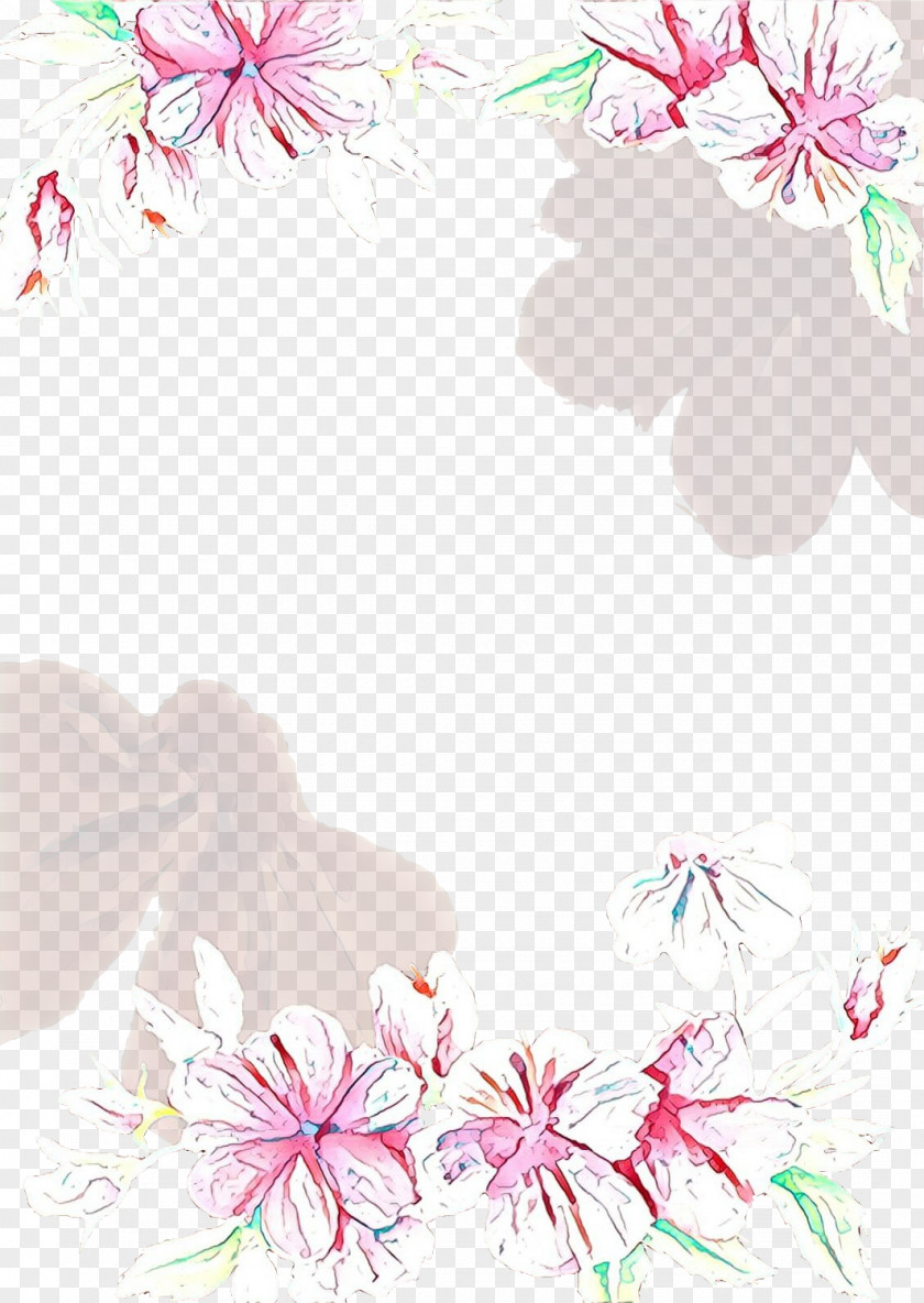 Paper Wildflower Cherry Blossom Cartoon PNG