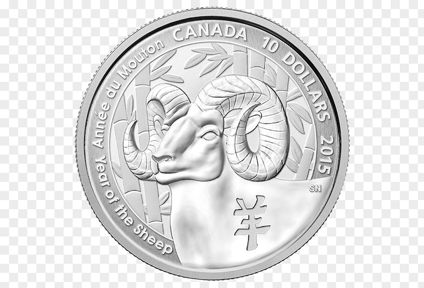 Silver Coin Sheep Canada PNG