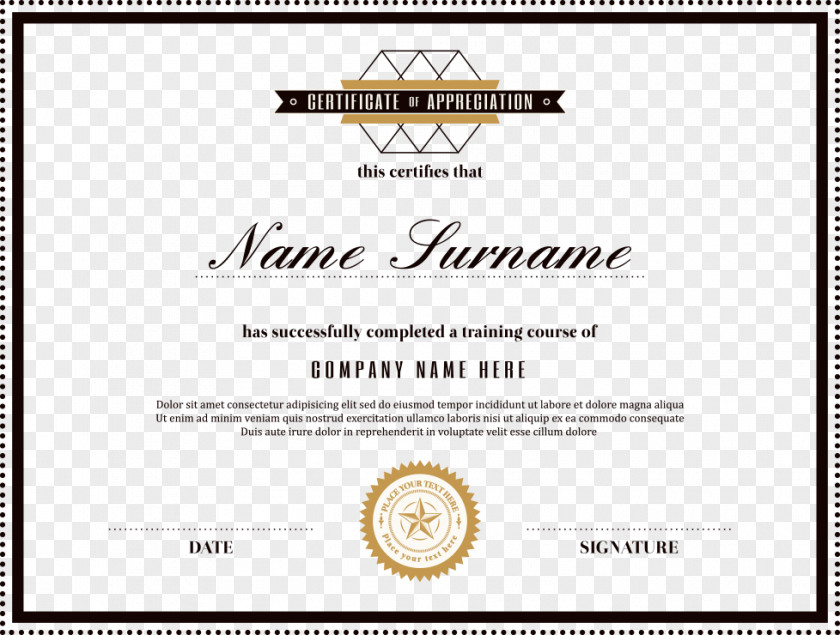 Vector Design Honor Academic Certificate Photography Diploma Template PNG