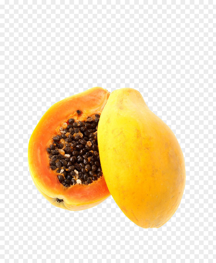 Yellow Papaya Fruit Food PNG