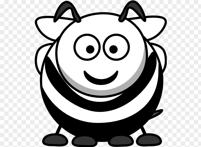 Black And White Graphics Bumblebee Cartoon Clip Art PNG
