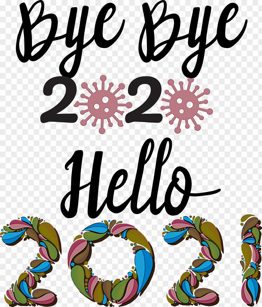 Hello 2021 New Year PNG