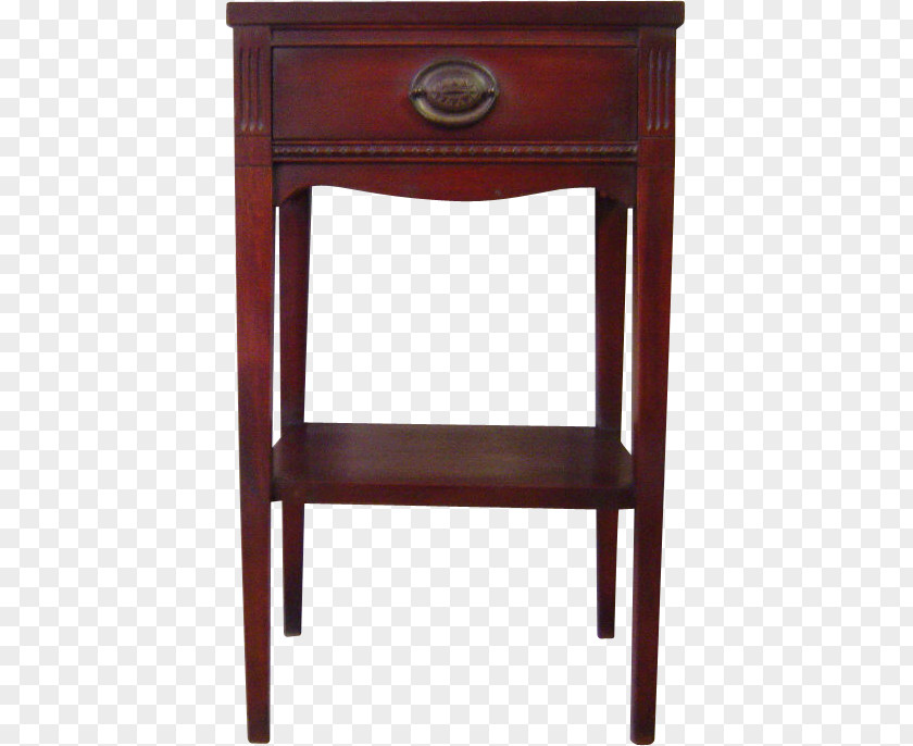 Table Bedside Tables Drawer Wood Stain PNG