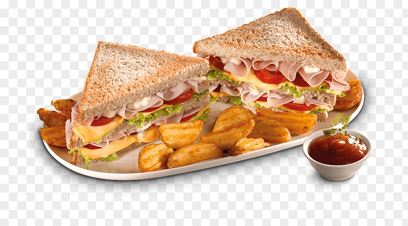 Club Sandwich Breakfast Toast Ham And Cheese Fast Food PNG