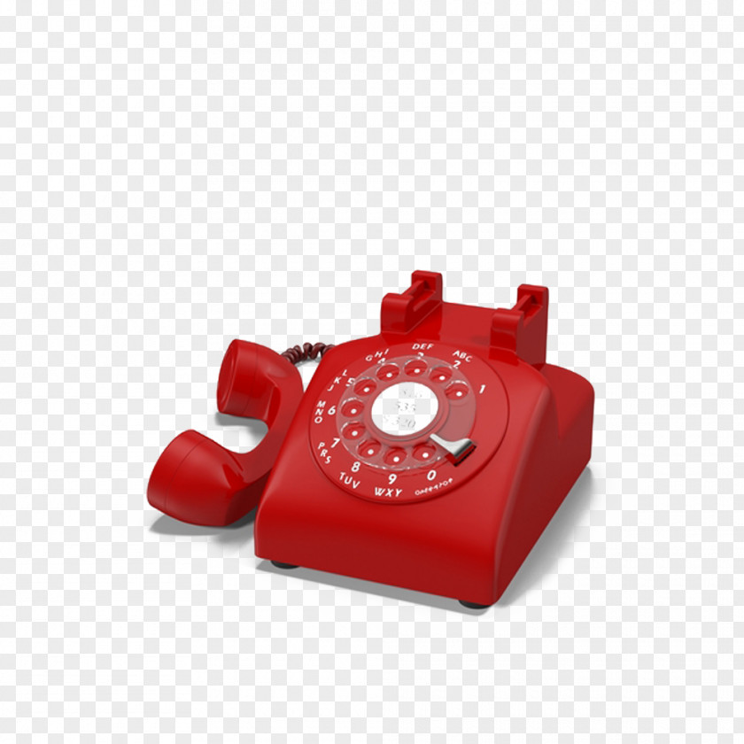 Red Rotary Phone Telephone Dial Mobile PNG