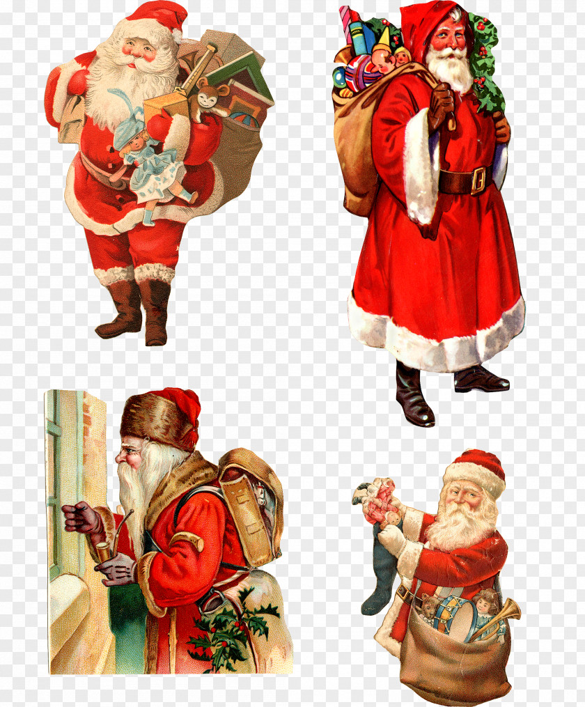 Santa Claus Creative Christmas Card Greeting Gift PNG