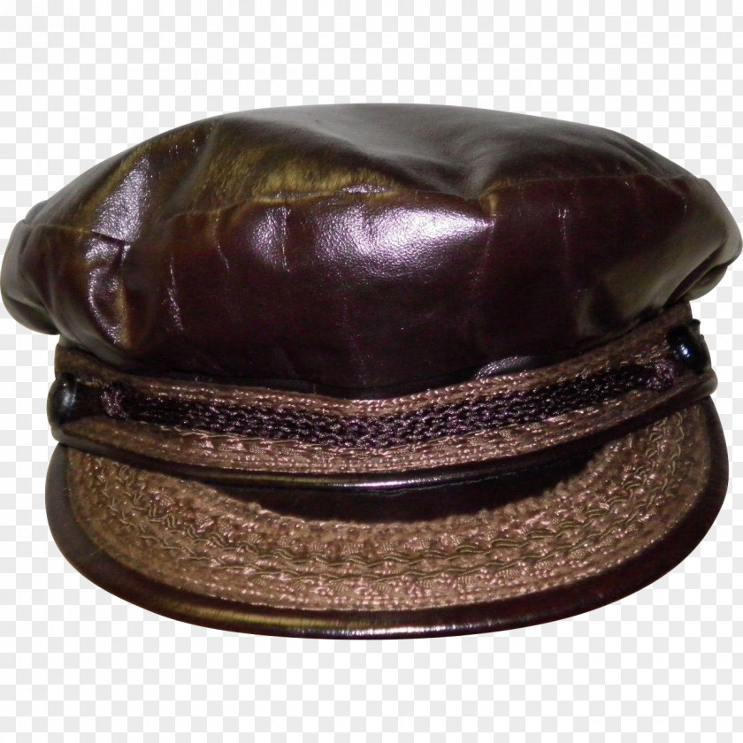 Cap Newsboy Leather Hat Flat PNG