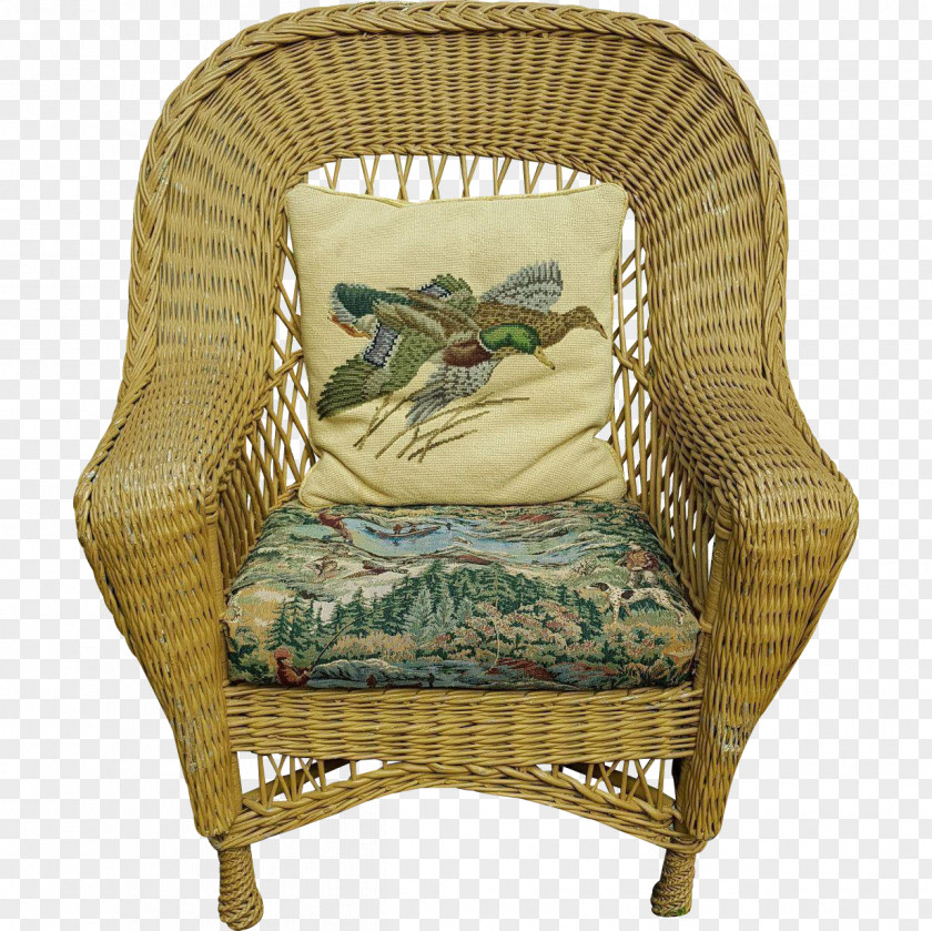 Chair Wing Wicker Furniture Couch PNG