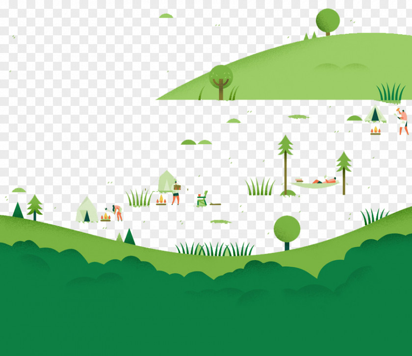 Flat On People Playing Lawn Wallpaper PNG