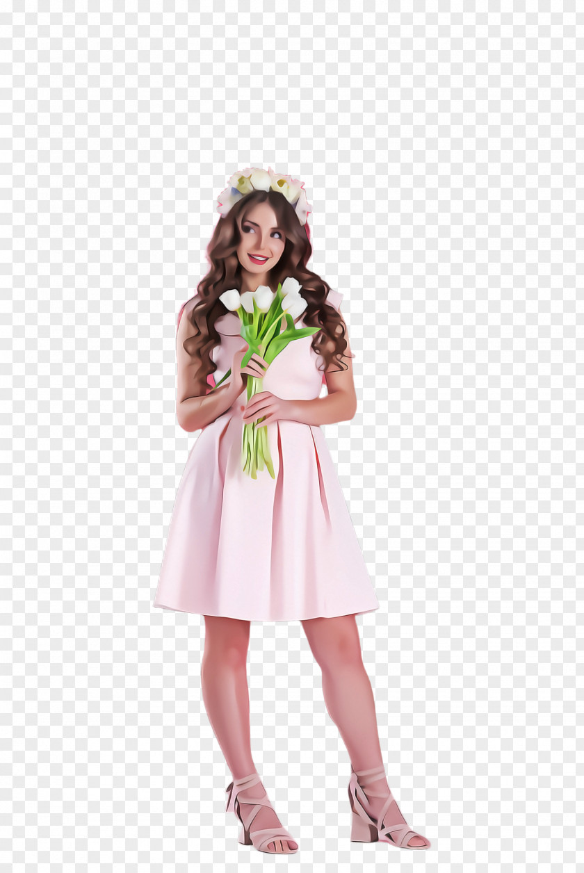 Plant Aline Clothing Pink Costume Child Dress PNG