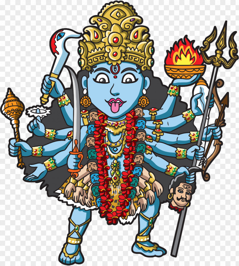Hindu God Kali Shiva Hinduism Devi Clip Art PNG