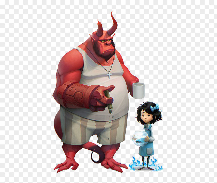 Red Monster Cartoon Hellboy Liz Sherman Drawing Illustration PNG