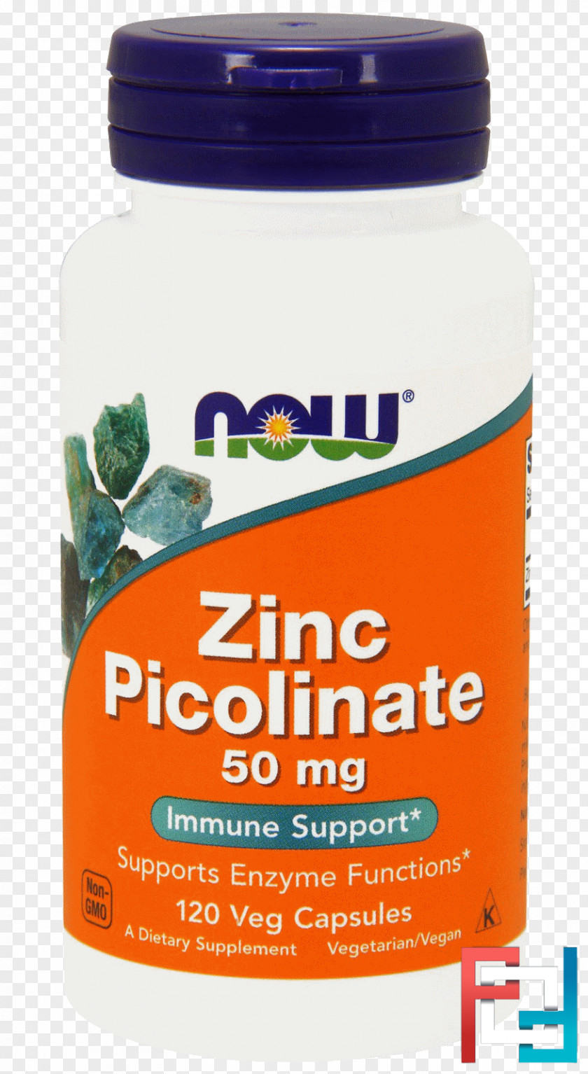 Dietary Supplement Capsule NOW Foods Zinc PNG