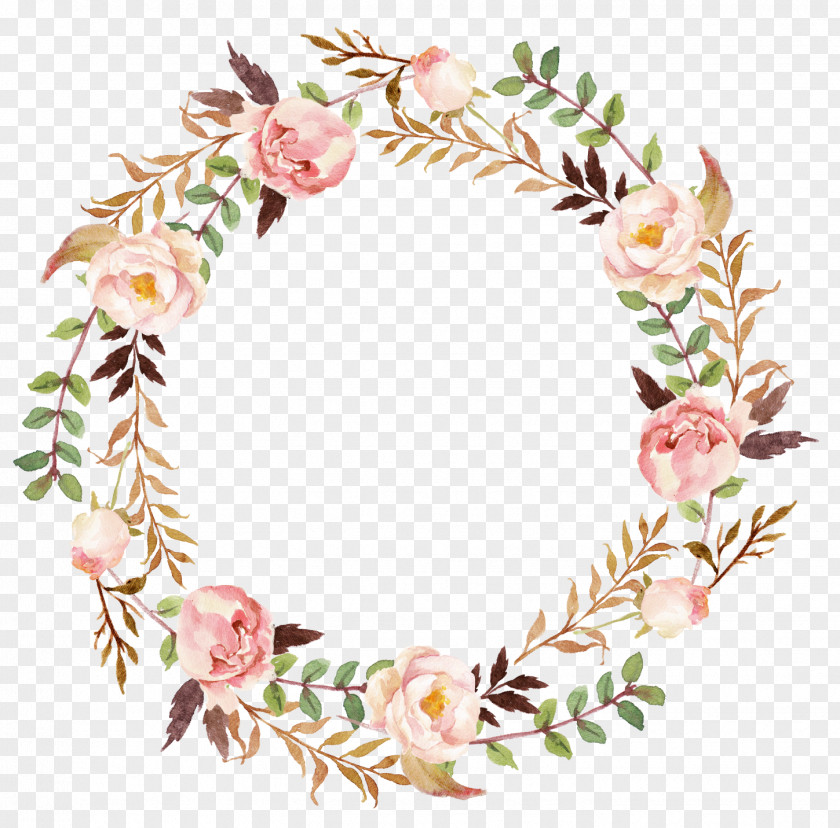 Flower Wreath Wedding Invitation Paper Clip Art PNG