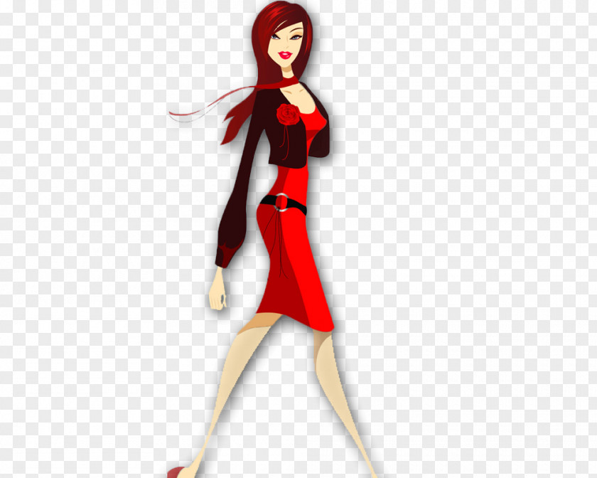 Hand-painted Women Woman Fashion Model Illustration PNG