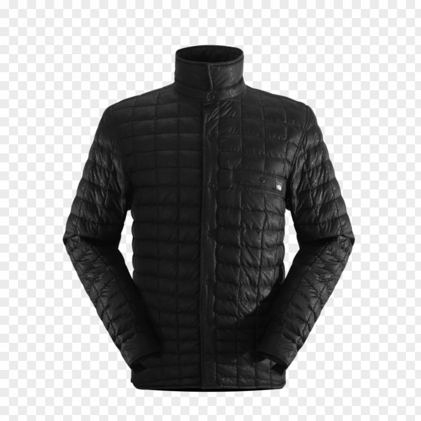 Jacket Leather Sleeve Neck PNG