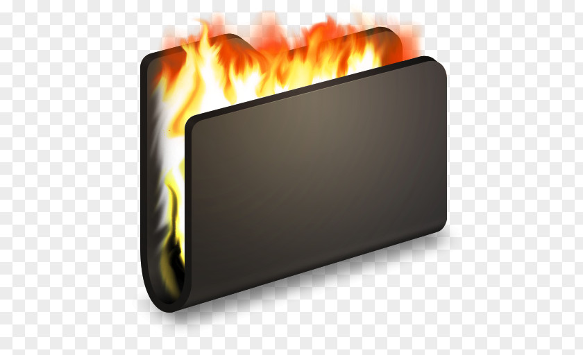Burn Black Folder Heat Rectangle PNG