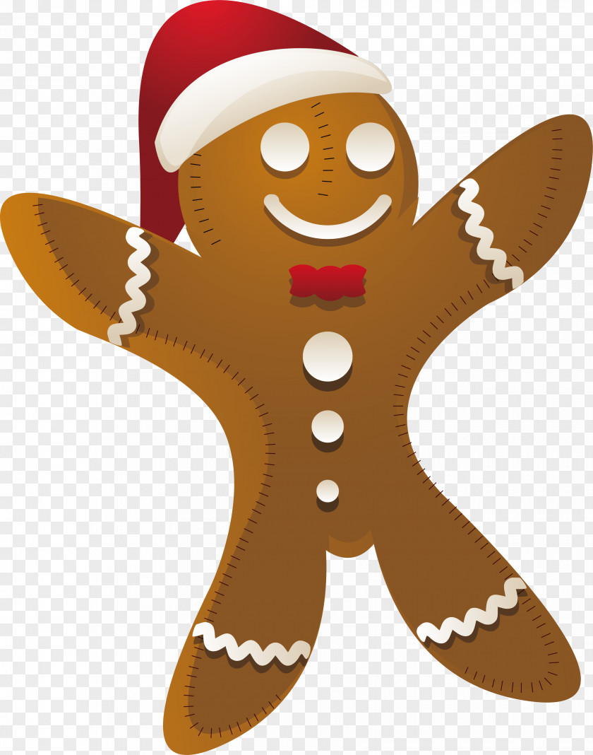 Christmas Gingerbread Man Design Illustration PNG