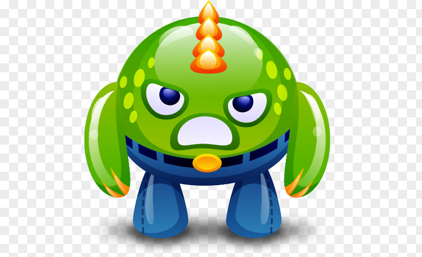 Cute Big Head Monster Emoticon Icon PNG