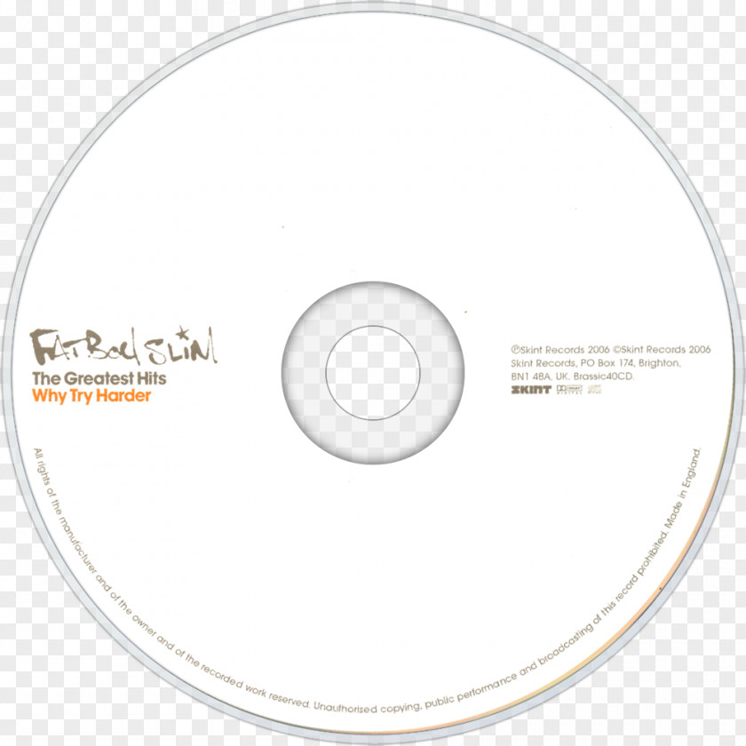 Fatboy Slim Compact Disc Brand PNG