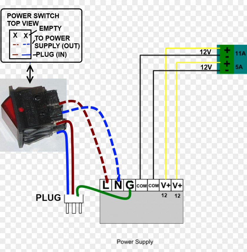 Power Supply Unit Wiring Diagram Electrical Switches Switched-mode Converters PNG