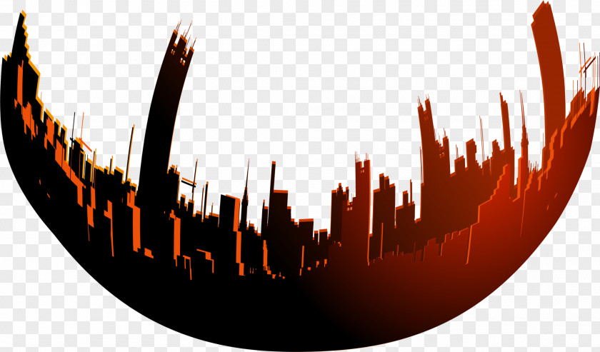 Red Circle City Download Icon PNG