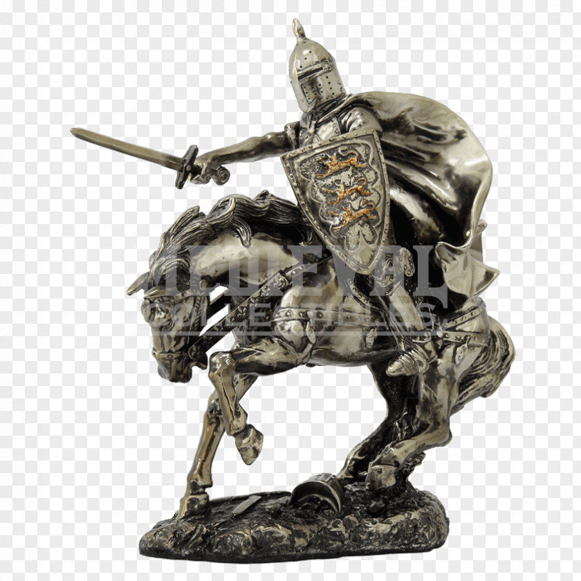 Medieval High Middle Ages Knight Cavalry Equestrian Statue PNG