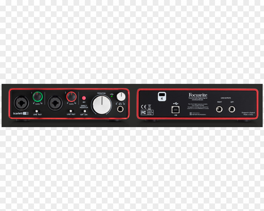 Microphone Electronics Focusrite Scarlett 2i2 Studio Audio PNG