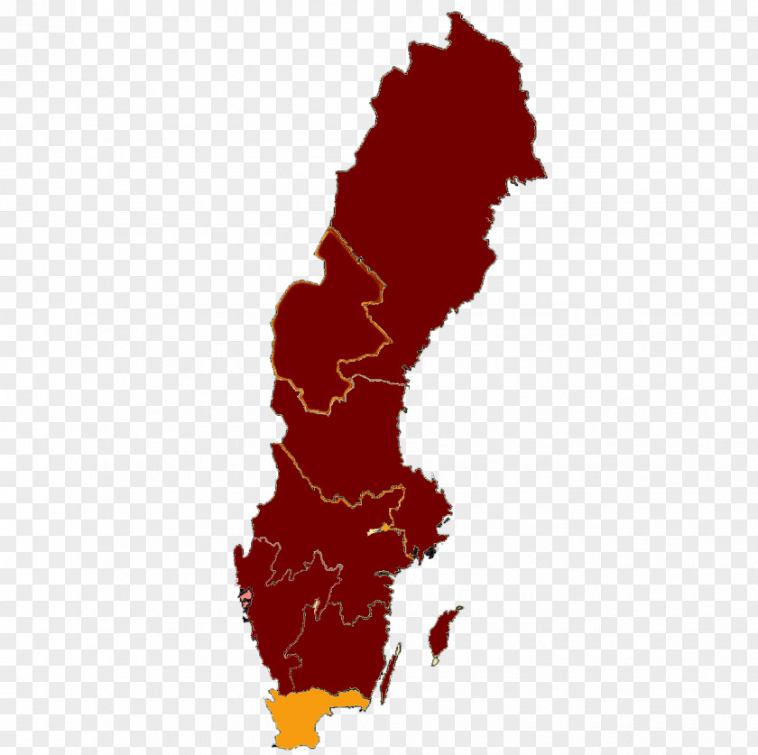 Scania Flag Of Sweden Blank Map Border PNG
