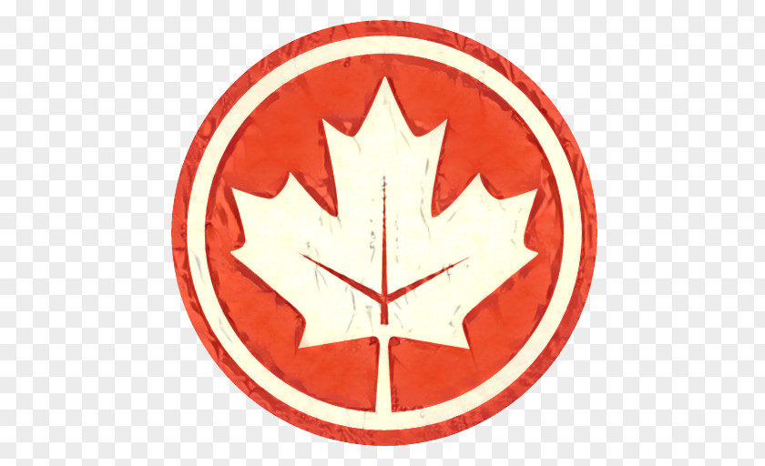 Emblem Carmine Canada Maple Leaf PNG