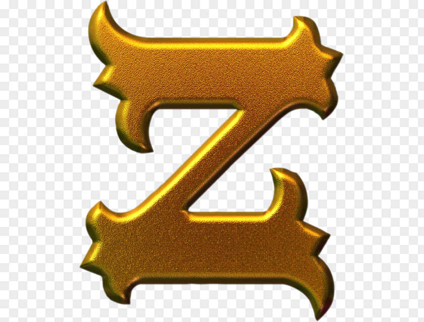 Gold Alphabet Z Letter PNG