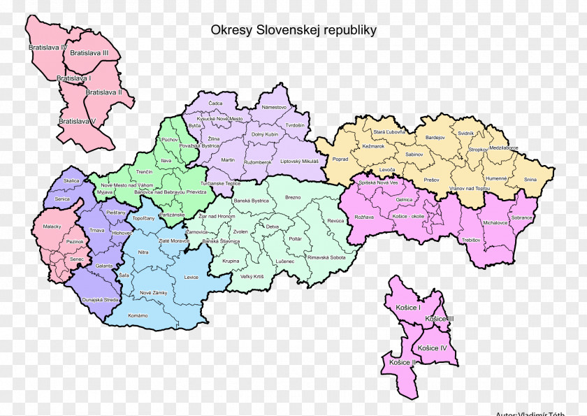 Map Region Of Slovakia District Kraj PNG