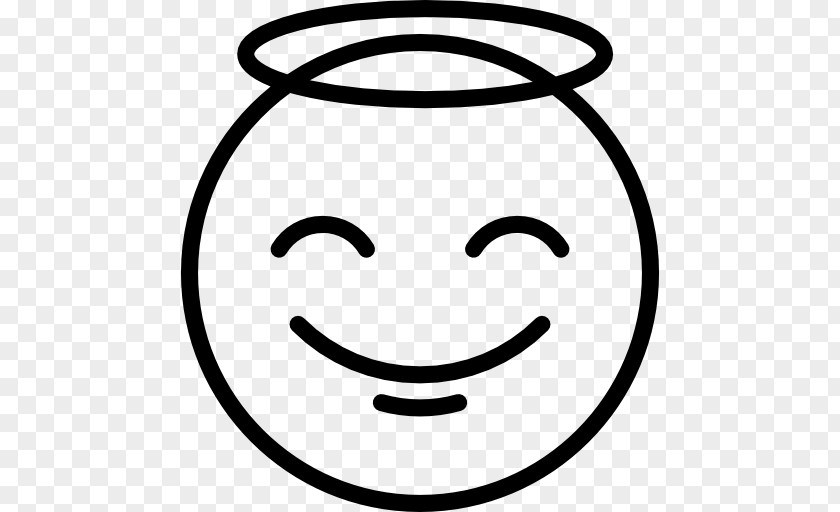 Smiley Emoji Smiling Angel PNG