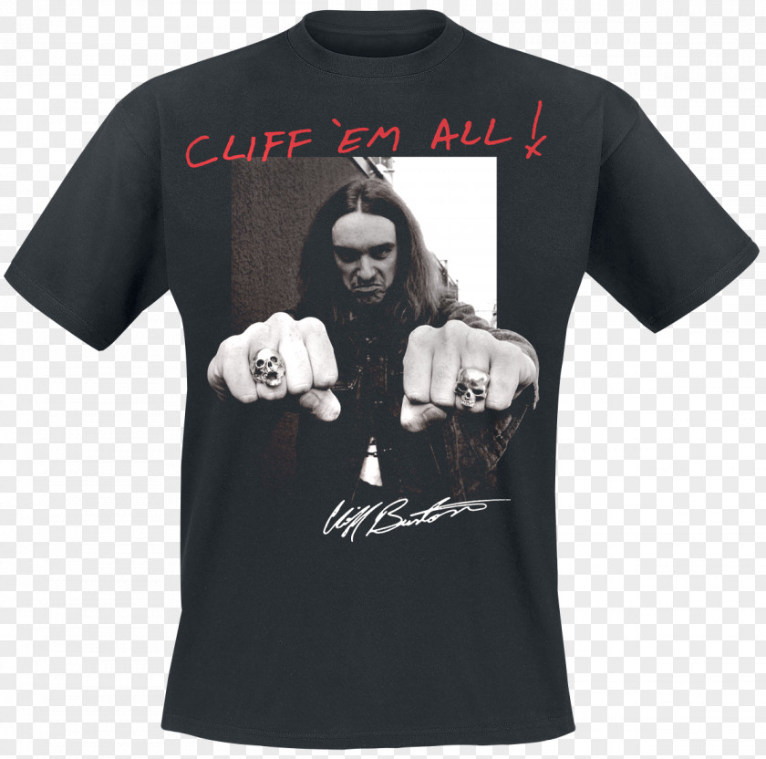 T-shirt Metallica Cliff 'Em All Clothing Accessories PNG