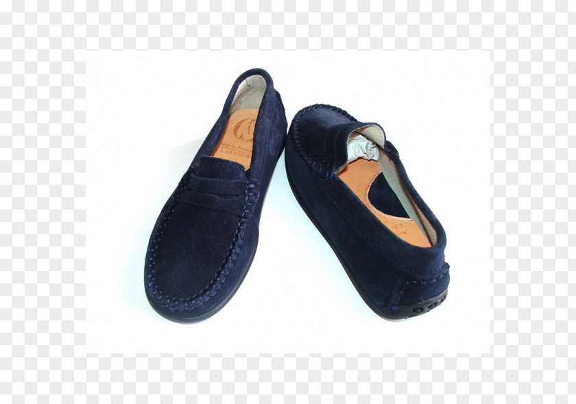 Slip-on Shoe Suede Cobalt Blue Walking PNG