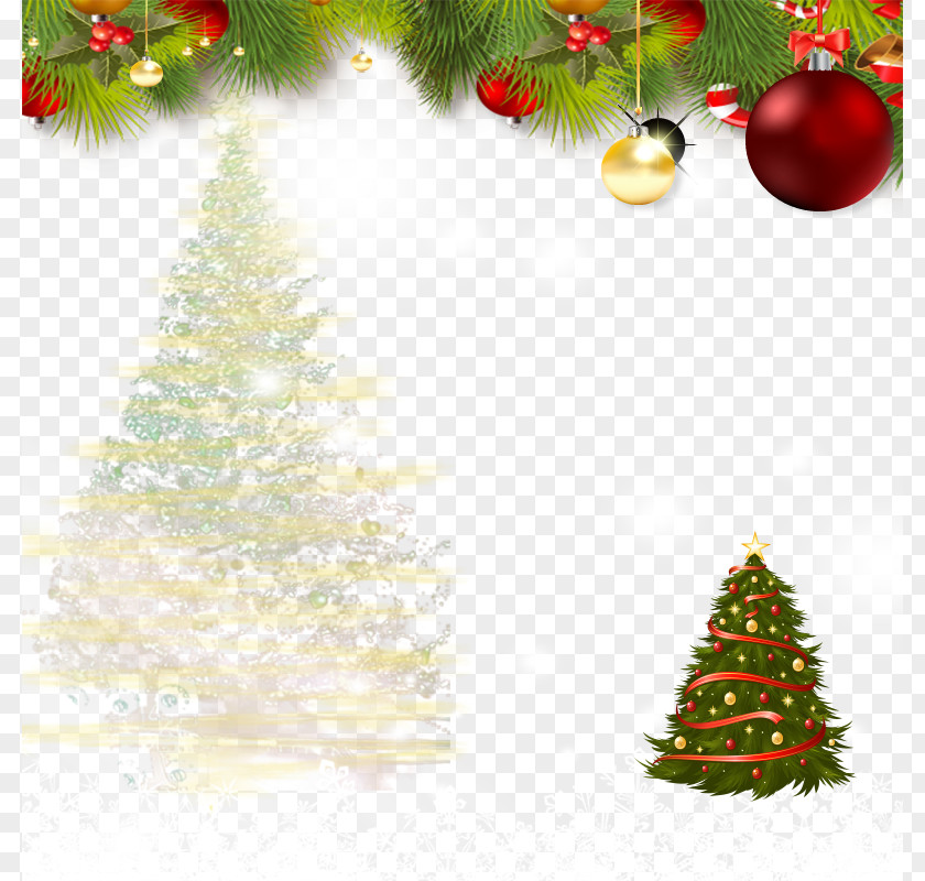 White Christmas Tree Material Santa Claus PNG