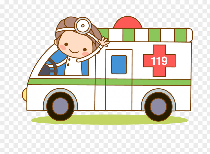 Ambulance Cartoon PNG
