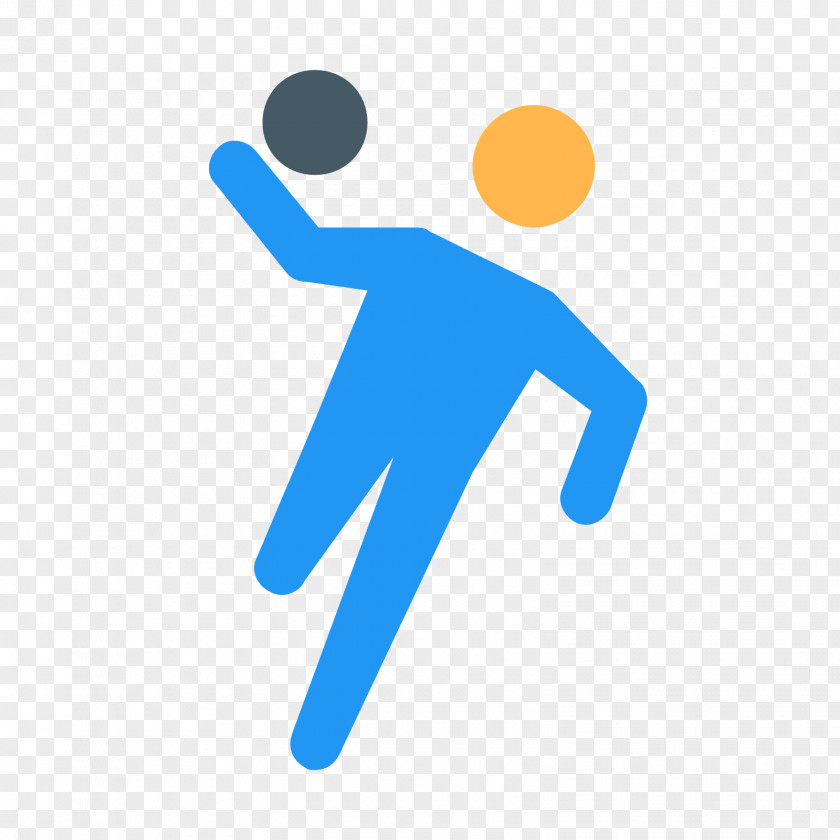 Handball Finger Blue Logo Thumb PNG